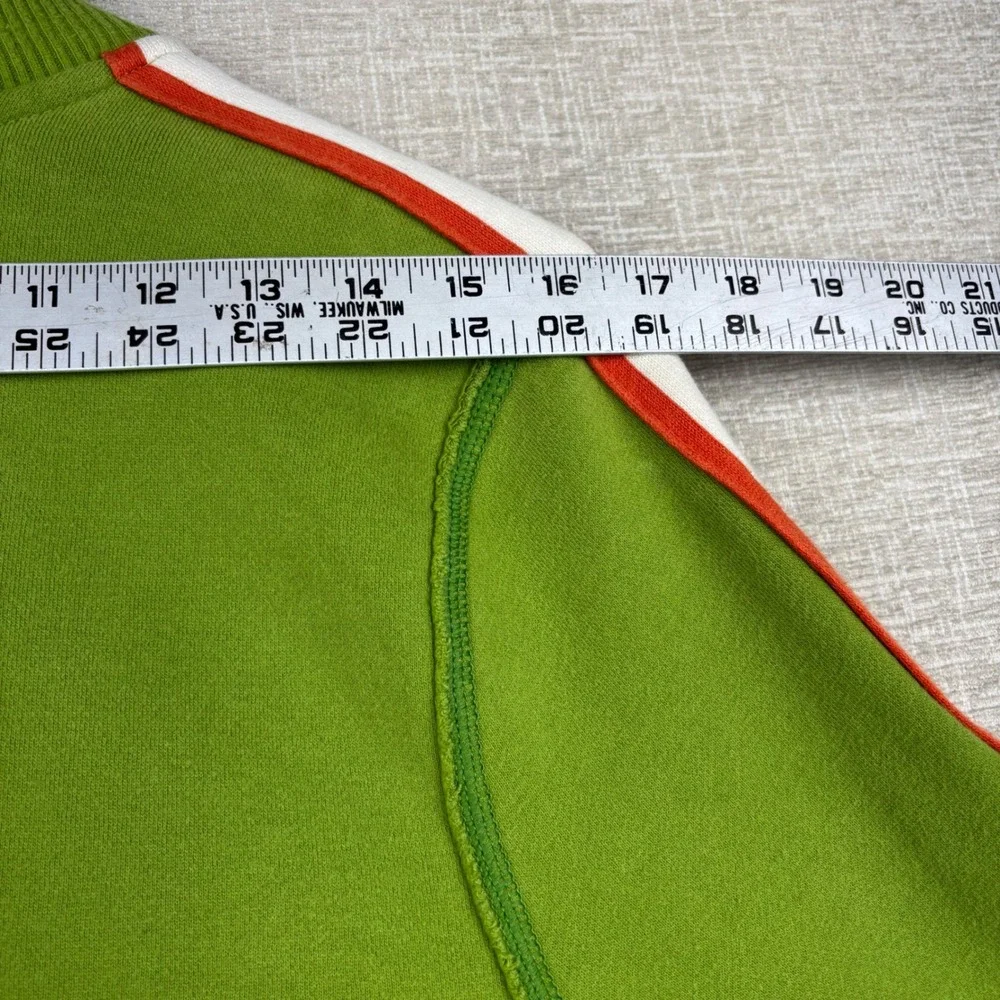 Abercrombie & Fitch Mens Green Track Jacket Y2K Muscle Fit Full Zip Medium